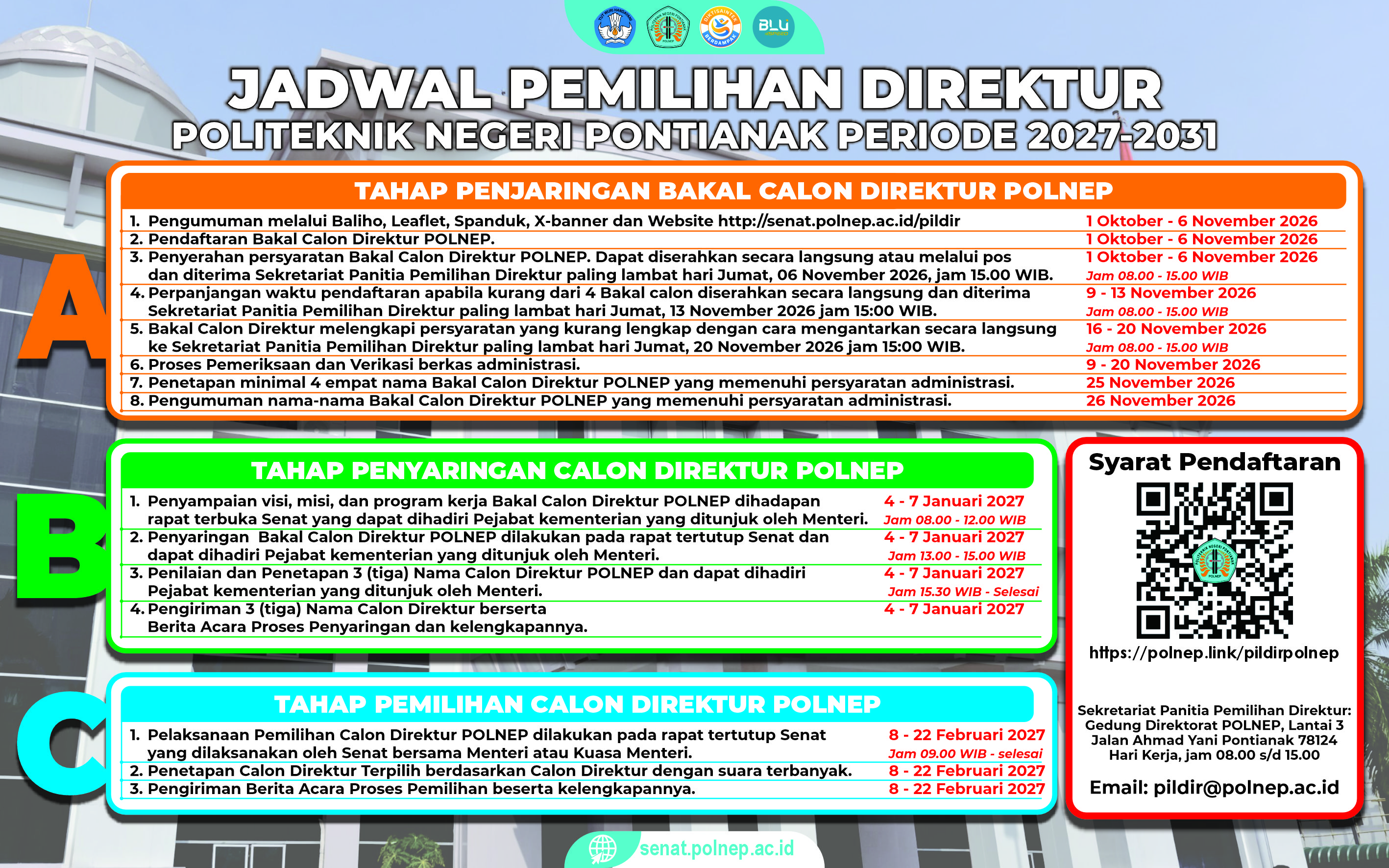 Banner Pemilihan Direktur masa bakti 2027 – 2031